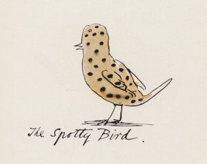 Edward Lear, The Bird Book: The Spotty Bird (litho-farge)