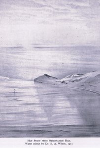 Hut Point fra Observation Hill av Edward Adrian Wilson
