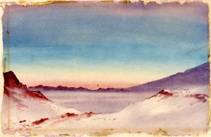 Hut Point from the Gap, 1901-04 (wc på papir) av Edward Adrian Wilson