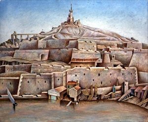 Marseille, ca. 1926 (tempera på panel)
