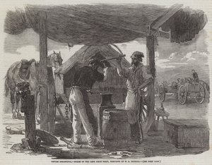 Før Sebastopol, Forge of the Left Siege Train av Edward Angelo Goodall
