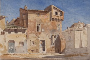 Roma, i Trastevere, nær Santa Cecilia, 1866 (wc på papir)