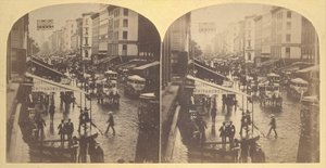 Broadway på en regnværsdag, 1859.