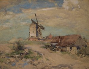 Vindmøllen, ca. 1900-04 (akvarell)