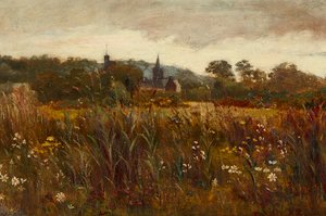 Et glimt av Kirkcudbright (olje på lerret) av Edward Atkinson Hornel