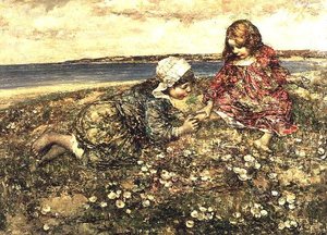 Samler Primroser av Edward Atkinson Hornel