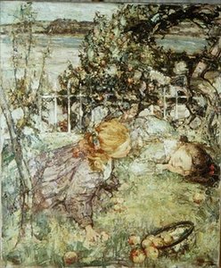Jenter i en frukthage av Edward Atkinson Hornel