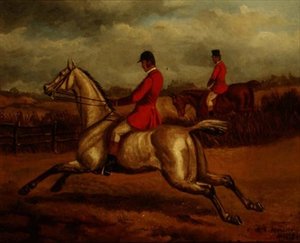 The Huntsman (olje på lerret) av Edward Benjamin Herberte
