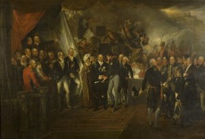 Ombordstigningen til Louis XVIII i Dover av Edward Bird