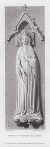Bilde av dronning Eleanor (gravering) av Edward Blore