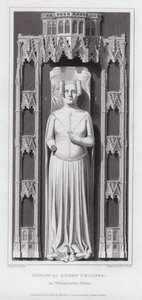 Bilde av dronning Philippa, i Westminster Abbey (gravering) av Edward Blore