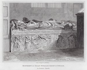 Monument til Brian Fitzalan, baron av Bedale, i Bedale kirke (gravering) av Edward Blore