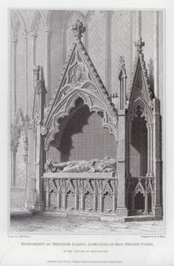 Monument til Gervase Alard, admiral av Cinque-havnene, i kirken i Winchelsea (gravering)