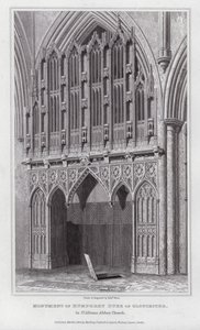 Monument til Humphrey Duke of Gloucester, i St Albans Abbey Church (gravering)