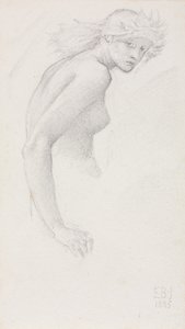 Studie av en kvinneskikkelse av Edward Burne-Jones