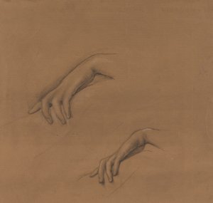Studies for a Hand in The Godhead Fires av Edward Burne Jones