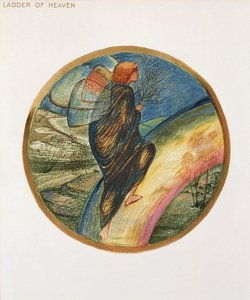 Blomsterboken: XII. Ladder of Heaven, 1905 (litho med gouache på papir) av Edward Burne Jones