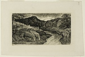 Sauene på dette beite av Edward Calvert