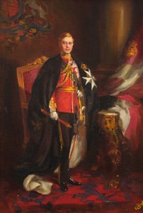 HRH King Edward VIII, ca. 1936 (olje om bord) av Edward Caruana Dingli