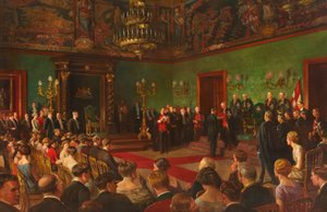 Pilgrimsreise, 26. mars 1926, medlem av den kongelige viktorianske ordenen St John Investiture på Malta av Edward Caruana Dingli