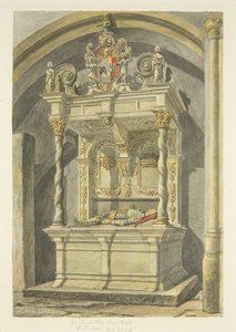 Monument til Sir John Newton, Bart., i Bristol Cathedral (blyant og akvarell på papir)