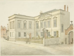 Bristol City Library, King Street (blyant og akvarell på papir)