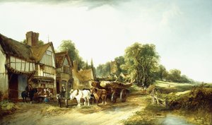 Tømmervognen, 1845 av Edward Charles Williams