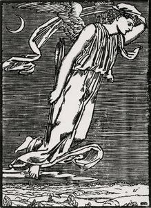 Psyke venter på Amor av Edward Coley (after) Burne Jones