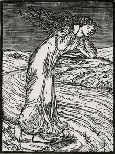 Psyche som kaster seg i elven av Edward Coley (after) Burne Jones