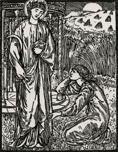 Psyche og Ceres av Edward Coley (after) Burne Jones