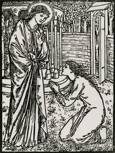 Psyche og Juno av Edward Coley (after) Burne Jones