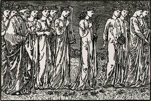 Prosesjonen til bakken av Edward Coley (after) Burne Jones