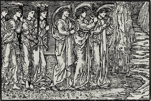 Prosesjonen til bakken av Edward Coley (after) Burne Jones