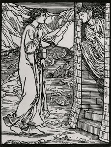 Det talende tårnet av Edward Coley (after) Burne Jones