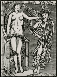 Venus sender Amor til Psyche av Edward Coley (after) Burne Jones