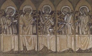 Design for et minnesmerke for Christina Rossetti (kritt på papir) av Edward Coley Burne Jones