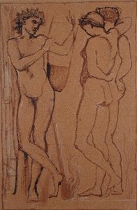Hymenaeus (kull på papir) av Edward Coley Burne Jones