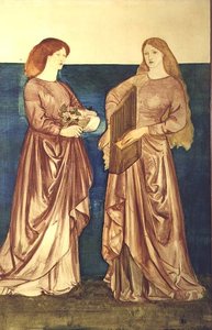 St. Dorothy og St. Cecilia av Edward Coley Burne Jones