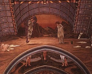 Bebudelsen og en del av en allegorisk korsfestelse av Edward Coley Burne Jones