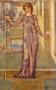 The Garland (gouache på papir) av Edward Coley Burne Jones