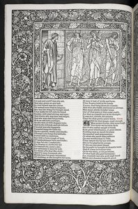 'The Works of Geoffrey Chaucer nå nylig påtrykt bilder designet av Sir Edward Burne-Jones' av Edward Coley Burne Jones