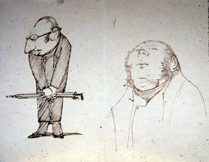 To lånetakere (blyant på papir) av Edward Coley Burne Jones