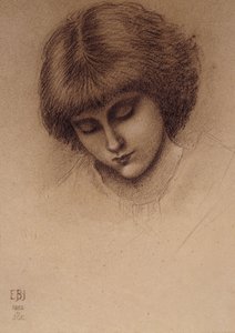 En studie for "King Cophetua and the Beggar Maid", av Edward Burne Jones