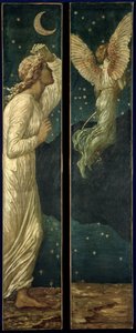 Cupid and Psyche - Palace Green veggmalerier - Cupid Flying away from Psyche, 1881 av Edward Burne Jones