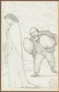 Dante Gabriel Rossetti bringer puter til Jane Morris av Edward Burne Jones