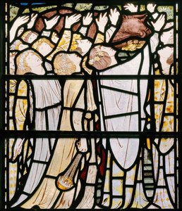 Elijah and the Priests of Baal, detalj, 1863 (farget glass) av Edward Burne Jones