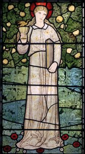 Faith, 1867 (farget glass) av Edward Burne Jones
