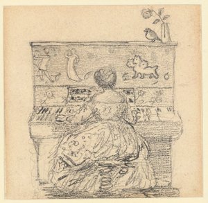 Georgiana Burne-Jones ved pianoet av Edward Burne Jones