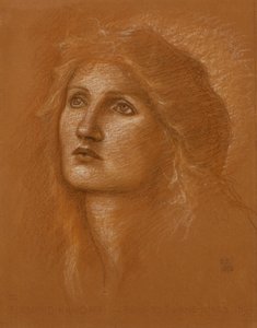 Hodet for en kvinne, 1890 av Edward Burne Jones