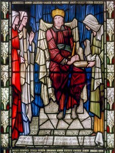 King David and Charity, ca. 1896 (farget glass) av Edward Burne Jones